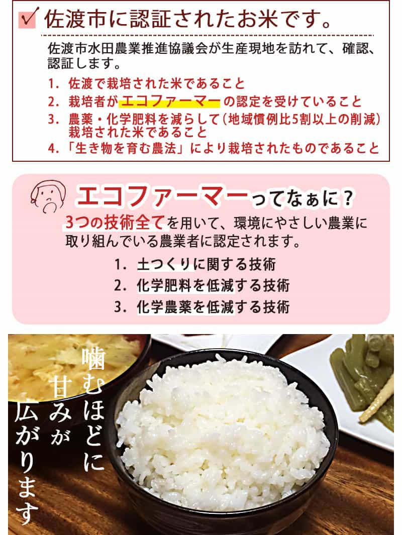 新潟のお米専門店-いなほんぽ- / 【令和6年産新米】佐渡産コシヒカリ特別栽培米朱鷺と暮らす郷5kg