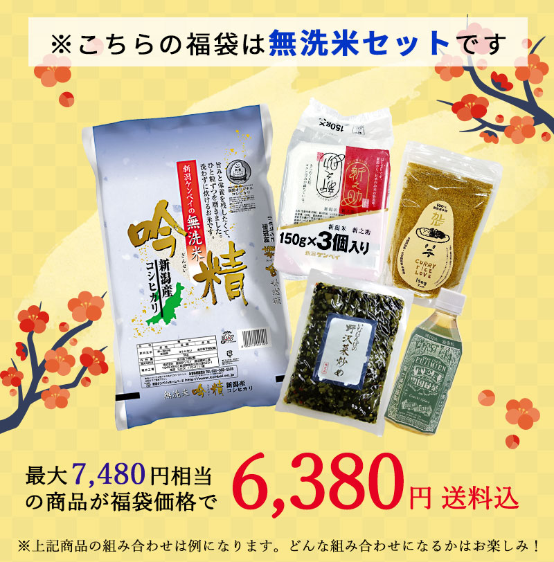 新潟のお米専門店-いなほんぽ- / 【福袋】 おためし万福5点-竹-【無