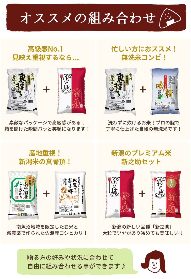 10種類から選べる新潟米BOX4kg|お米通販店【いなほんぽ】