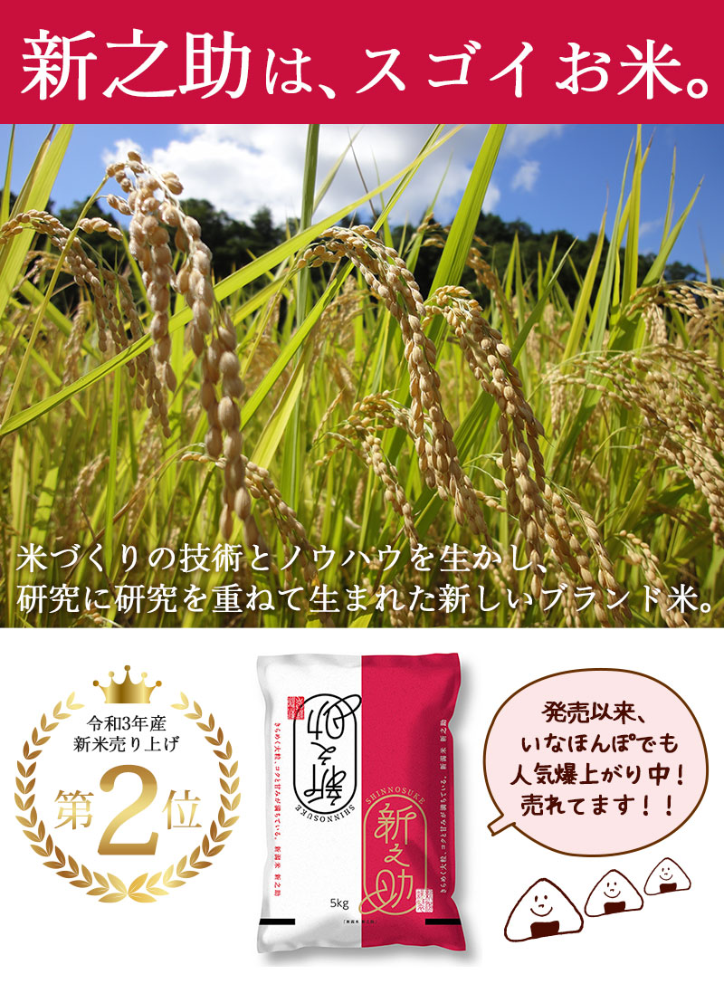 新潟のお米専門店-いなほんぽ- / レンジで簡単!新之助1合 150g×3