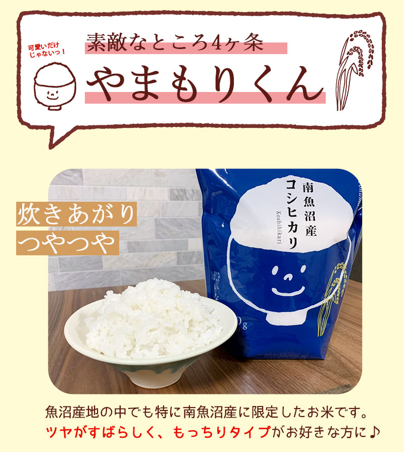 新潟のお米専門店-いなほんぽ- / 新潟米 やまもりくん900g 南魚沼産